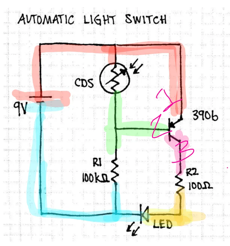 Nightlight Circuit Drawing